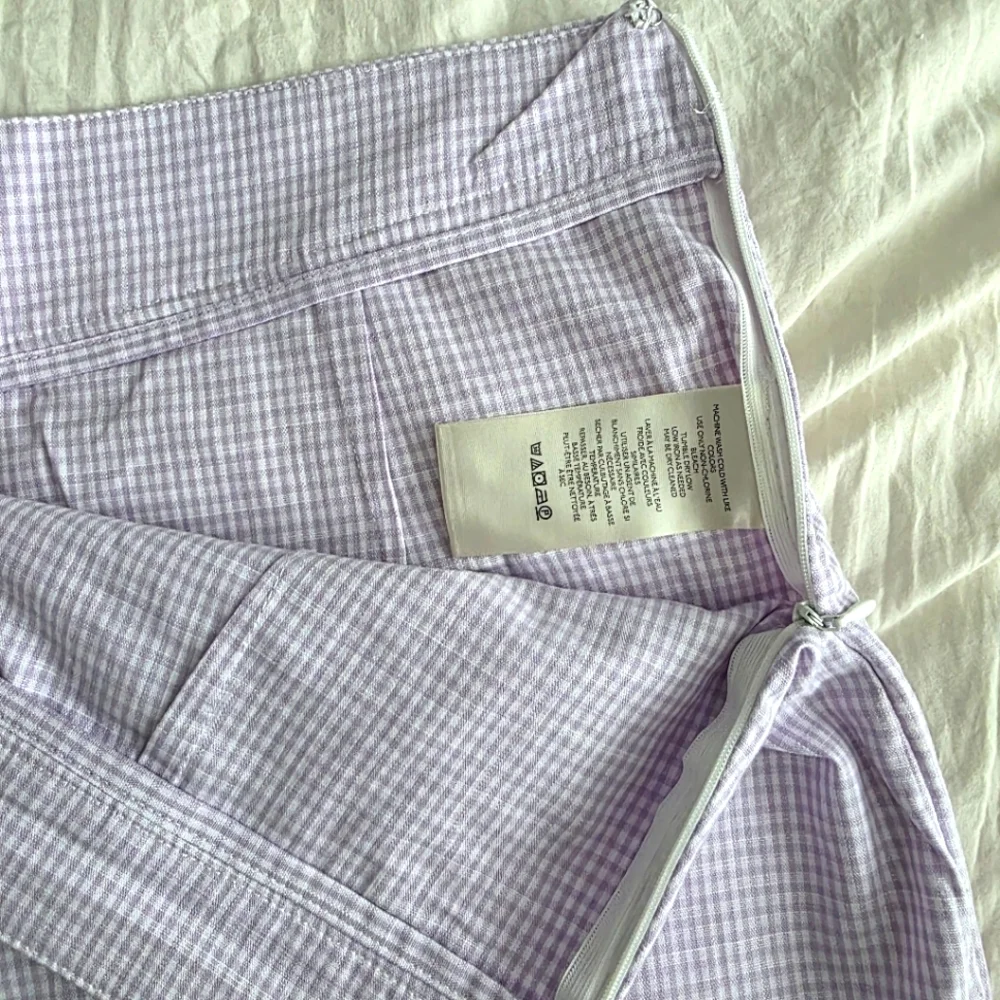 Free People Big Dreams Lavender Gingham Skort 12
